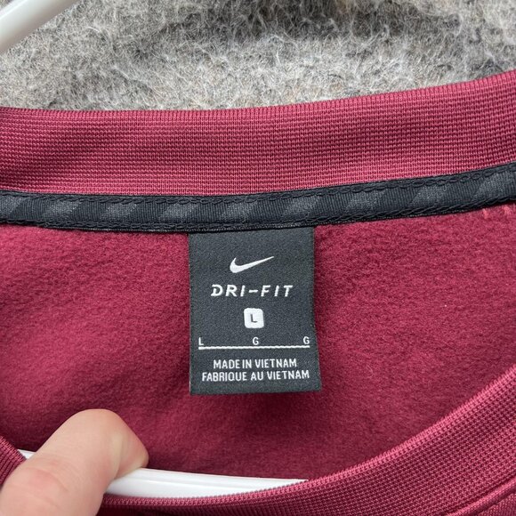 Florida State Seminoles Sweatshirt Mens Large Maroon NCAA Football Nike Dri Fit - Picture 9 of 11